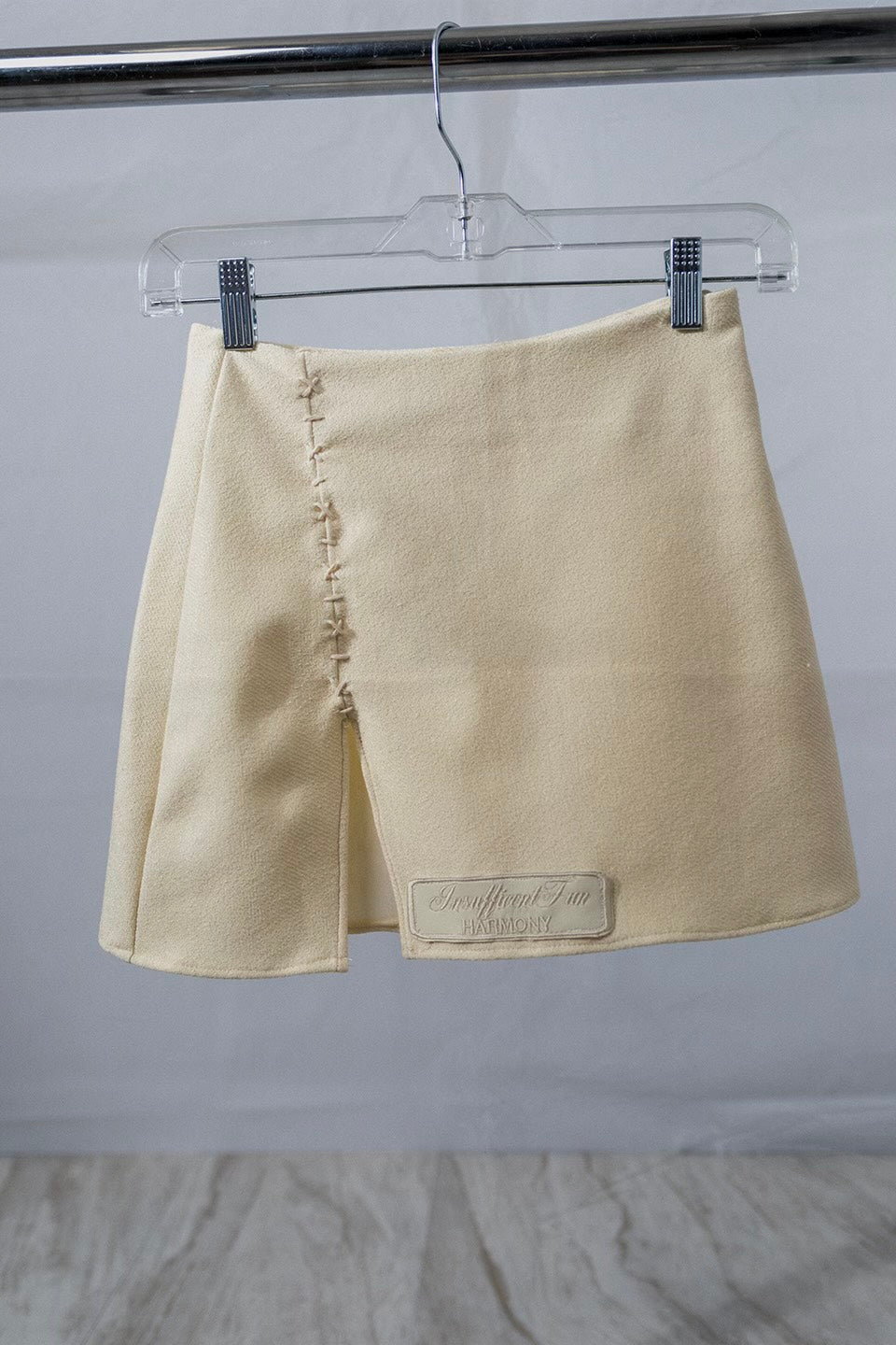 high waisted mini skirt